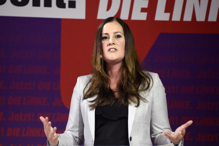 Bekanntgabe der Spitzenkandidatur der Partei Die Linke zur Bundestagswahl in Berlin