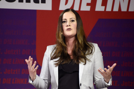Bekanntgabe der Spitzenkandidatur der Partei Die Linke zur Bundestagswahl in Berlin