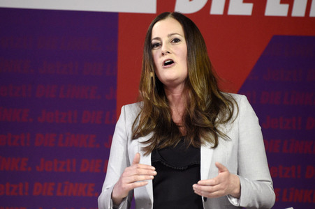 Bekanntgabe der Spitzenkandidatur der Partei Die Linke zur Bundestagswahl in Berlin