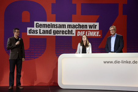 Bekanntgabe der Spitzenkandidatur der Partei Die Linke zur Bundestagswahl in Berlin