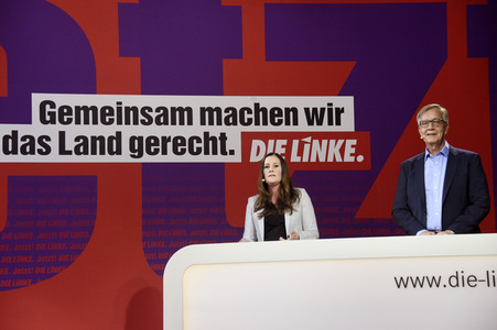 Bekanntgabe der Spitzenkandidatur der Partei Die Linke zur Bundestagswahl in Berlin