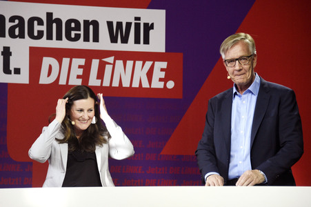 Bekanntgabe der Spitzenkandidatur der Partei Die Linke zur Bundestagswahl in Berlin