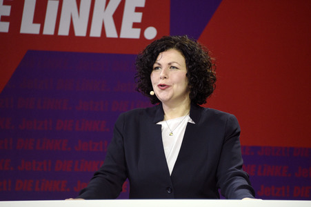 Bekanntgabe der Spitzenkandidatur der Partei Die Linke zur Bundestagswahl in Berlin