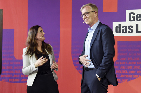 Bekanntgabe der Spitzenkandidatur der Partei Die Linke zur Bundestagswahl in Berlin