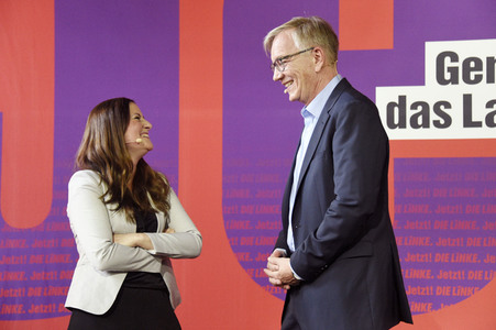 Bekanntgabe der Spitzenkandidatur der Partei Die Linke zur Bundestagswahl in Berlin