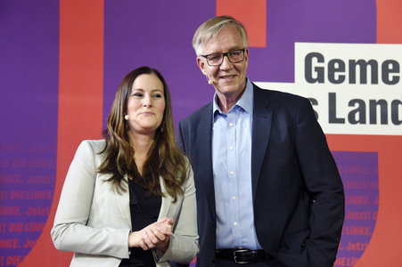 Bekanntgabe der Spitzenkandidatur der Partei Die Linke zur Bundestagswahl in Berlin