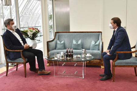 Ministerpräsident Söder empfängt Bundeskanzler Kurz in München