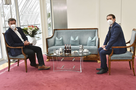 Ministerpräsident Söder empfängt Bundeskanzler Kurz in München