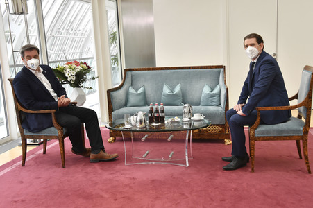 Ministerpräsident Söder empfängt Bundeskanzler Kurz in München