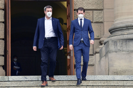 Ministerpräsident Söder empfängt Bundeskanzler Kurz in München