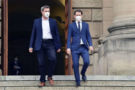 Ministerpräsident Söder empfängt Bundeskanzler Kurz in München