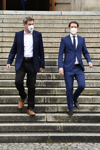 Ministerpräsident Söder empfängt Bundeskanzler Kurz in München