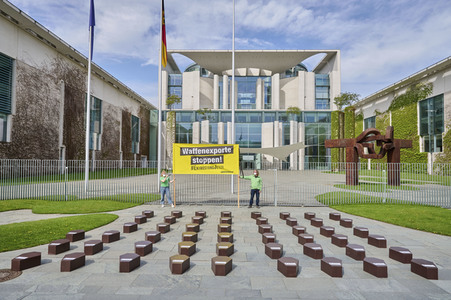 Greenpeace-Protest gegen Rüstungsindustrie in Berlin