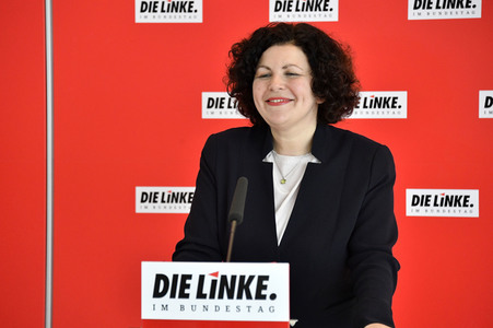 Pressestatement der Partei Die Linke in Berlin