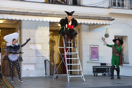 Theaterprobe 'Tartuffe oder Das Schwein der Weisen' in Berlin