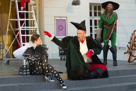 Theaterprobe 'Tartuffe oder Das Schwein der Weisen' in Berlin