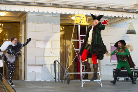 Theaterprobe 'Tartuffe oder Das Schwein der Weisen' in Berlin