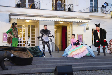 Theaterprobe 'Tartuffe oder Das Schwein der Weisen' in Berlin