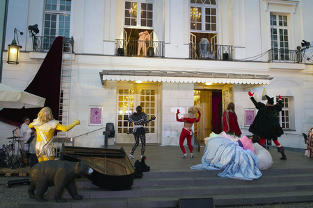 Theaterprobe 'Tartuffe oder Das Schwein der Weisen' in Berlin