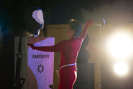 Theaterprobe 'Tartuffe oder Das Schwein der Weisen' in Berlin