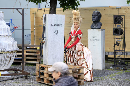 Theaterprobe 'Tartuffe oder Das Schwein der Weisen' in Berlin