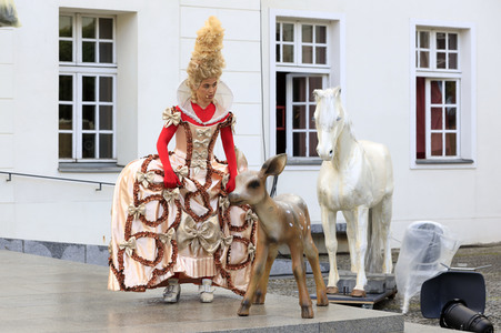 Theaterprobe 'Tartuffe oder Das Schwein der Weisen' in Berlin