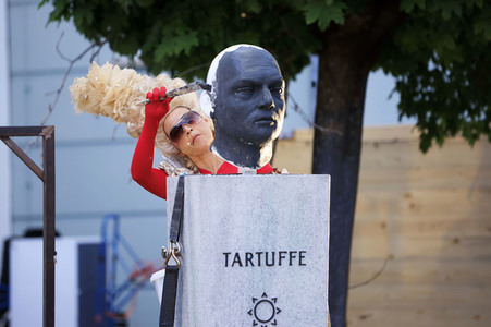 Theaterprobe 'Tartuffe oder Das Schwein der Weisen' in Berlin