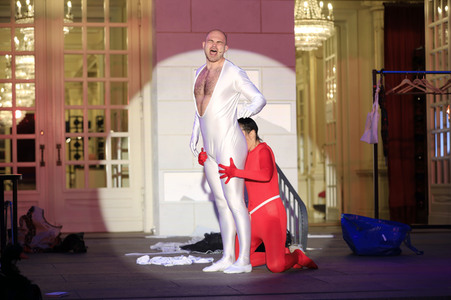 Theaterprobe 'Tartuffe oder Das Schwein der Weisen' in Berlin