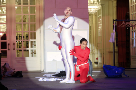 Theaterprobe 'Tartuffe oder Das Schwein der Weisen' in Berlin