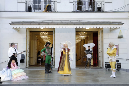 Theaterprobe 'Tartuffe oder Das Schwein der Weisen' in Berlin