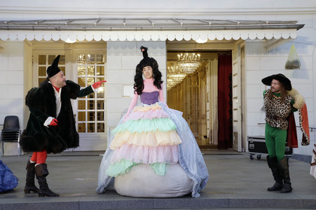 Theaterprobe 'Tartuffe oder Das Schwein der Weisen' in Berlin