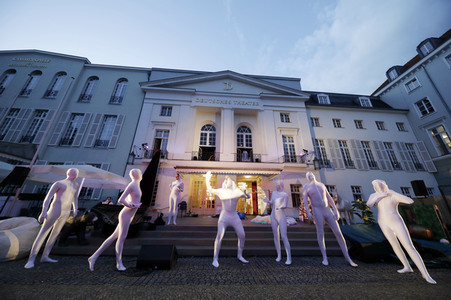 Theaterprobe 'Tartuffe oder Das Schwein der Weisen' in Berlin