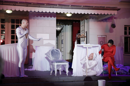 Theaterprobe 'Tartuffe oder Das Schwein der Weisen' in Berlin