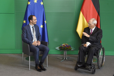 Wolfgang Schäuble empfängt den Außenminister von Slowenien in Berlin