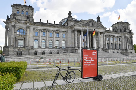 Fototermin der SPD zur sozialdemokratischen Erfolgsbilanz in Berlin