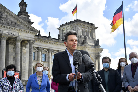 Fototermin der SPD zur sozialdemokratischen Erfolgsbilanz in Berlin