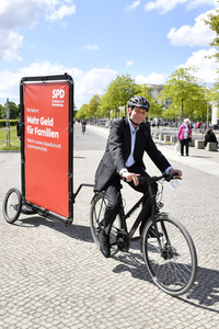 Fototermin der SPD zur sozialdemokratischen Erfolgsbilanz in Berlin