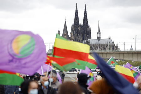 Pro-kurdische Demonstration in Köln