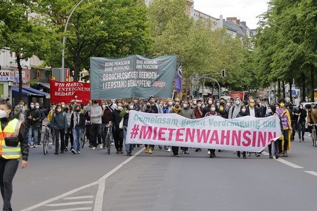 Demonstration gegen Mietenwahnsinn in Berlin