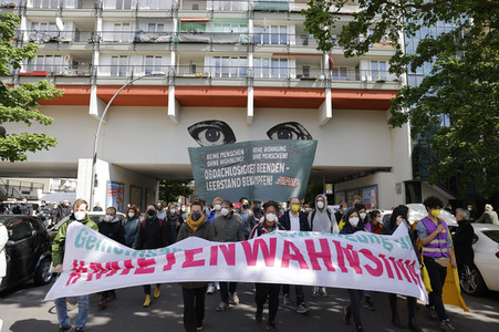 Demonstration gegen Mietenwahnsinn in Berlin