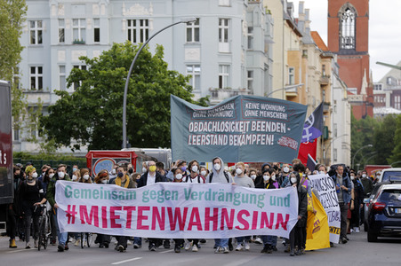 Demonstration gegen Mietenwahnsinn in Berlin