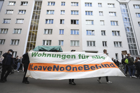 Demonstration gegen Mietenwahnsinn in Berlin