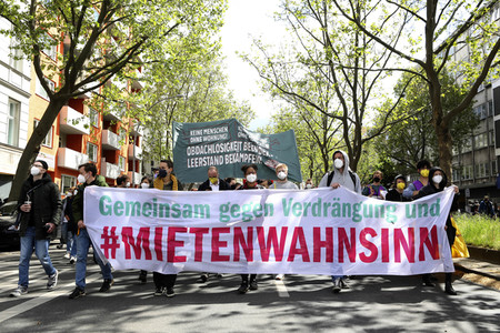 Demonstration gegen Mietenwahnsinn in Berlin