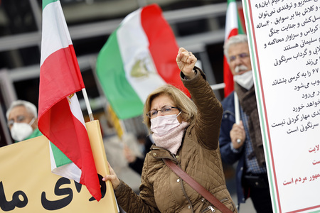 Demo für die Opposition im Iran in Köln