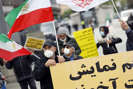 Demo für die Opposition im Iran in Köln