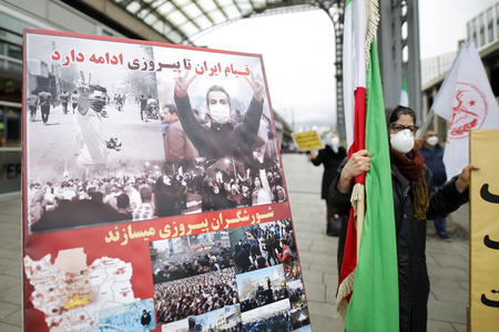 Demo für die Opposition im Iran in Köln