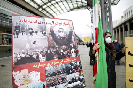Demo für die Opposition im Iran in Köln
