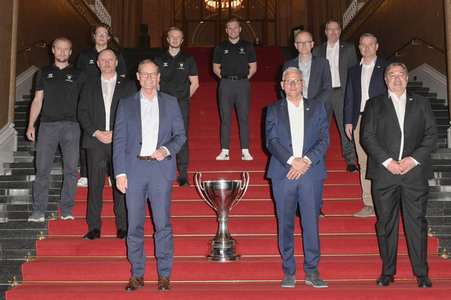 Empfang der Eisbären Berlin im Roten Rathaus in Berlin