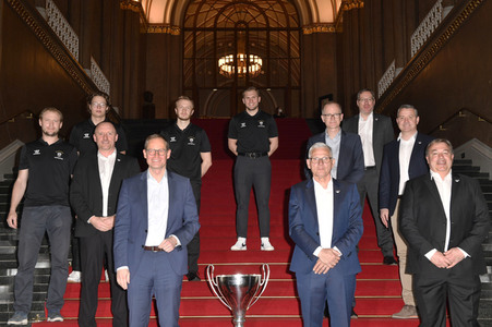 Empfang der Eisbären Berlin im Roten Rathaus in Berlin