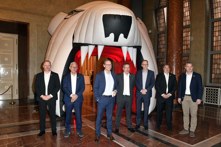 Empfang der Eisbären Berlin im Roten Rathaus in Berlin